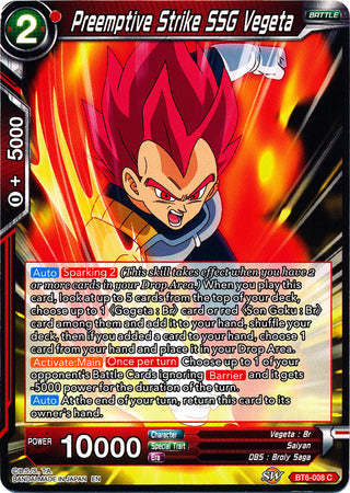 Preemptive Strike SSG Vegeta [BT6-008] | Devastation Store