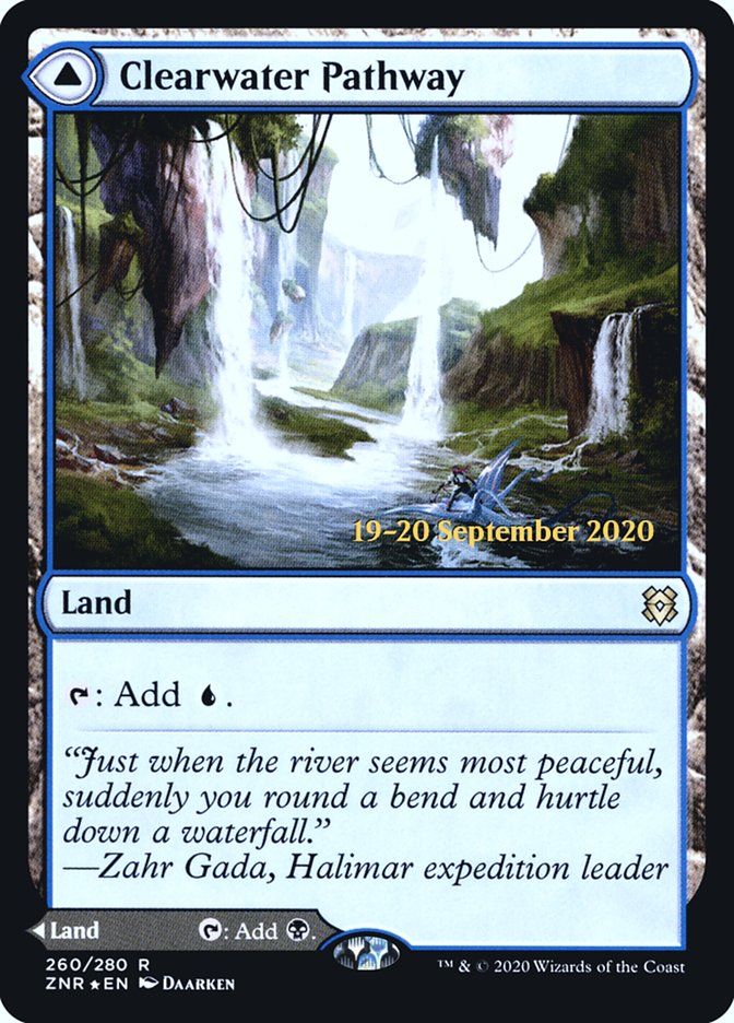 Clearwater Pathway // Murkwater Pathway [Zendikar Rising Prerelease Promos] | Devastation Store