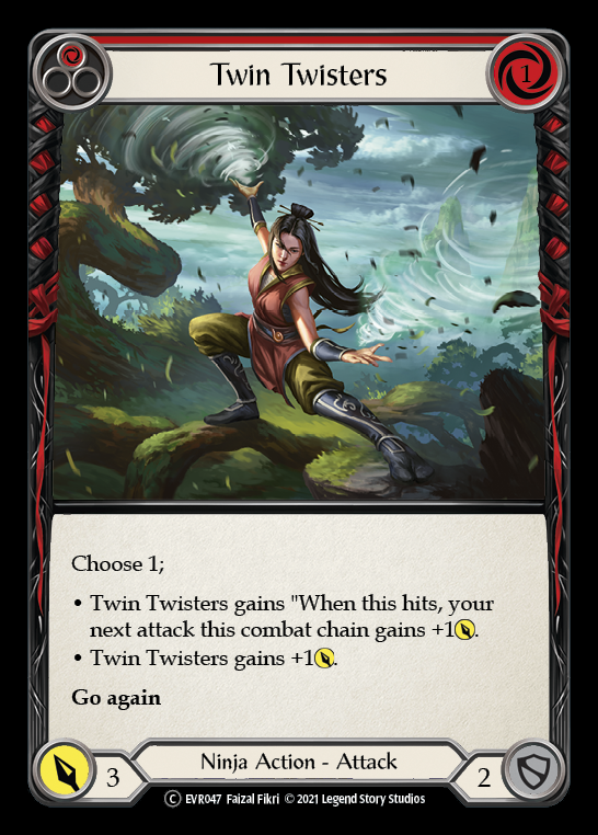 Twin Twisters (Red) [EVR047] (Everfest)  1st Edition Rainbow Foil | Devastation Store