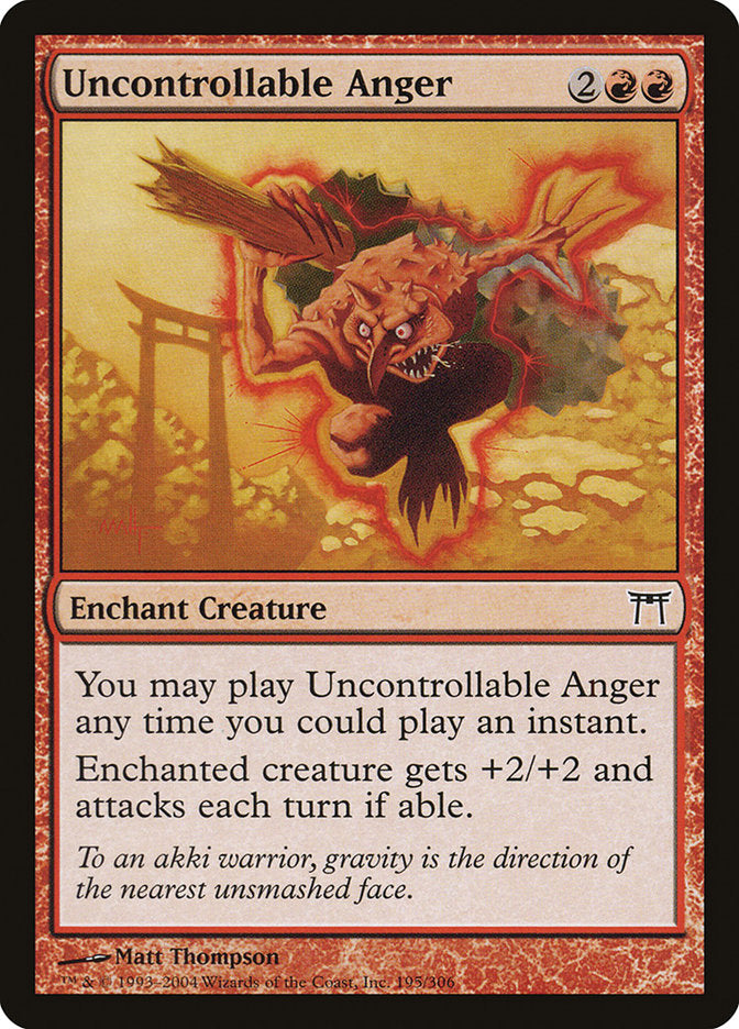 Uncontrollable Anger [Champions of Kamigawa] - Devastation Store | Devastation Store