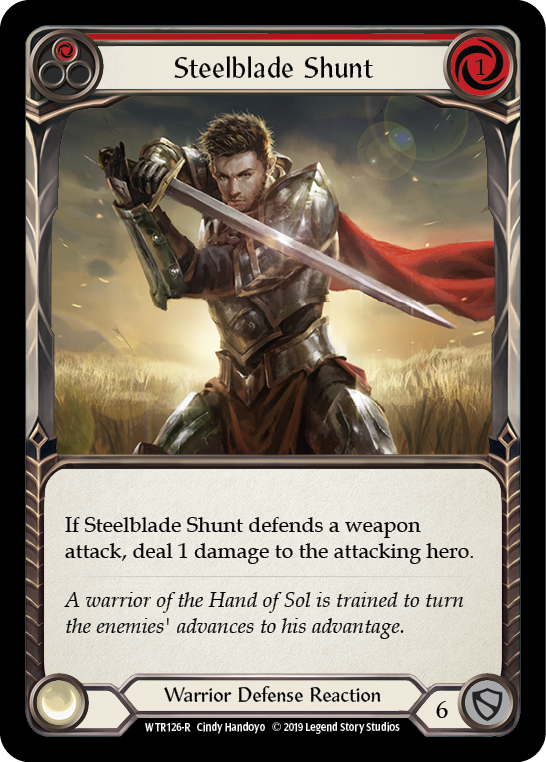 Steelblade Shunt (Red) [WTR126-R] Alpha Print Rainbow Foil - Devastation Store | Devastation Store