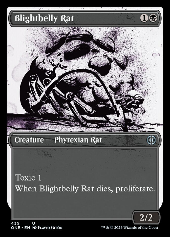 Blightbelly Rat (Showcase Ichor Step-and-Compleat Foil) [Phyrexia: All Will Be One] | Devastation Store