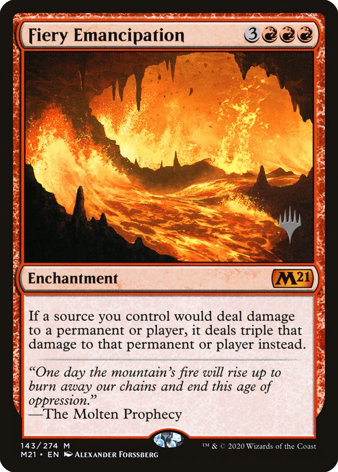 Fiery Emancipation (Promo Pack) [Core Set 2021 Promos] | Devastation Store