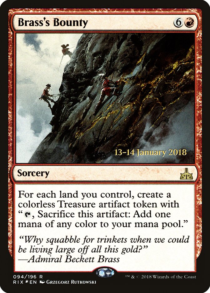 Brass's Bounty [Rivals of Ixalan Prerelease Promos] | Devastation Store