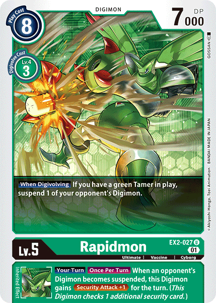 Rapidmon [EX2-027] [Digital Hazard] | Devastation Store