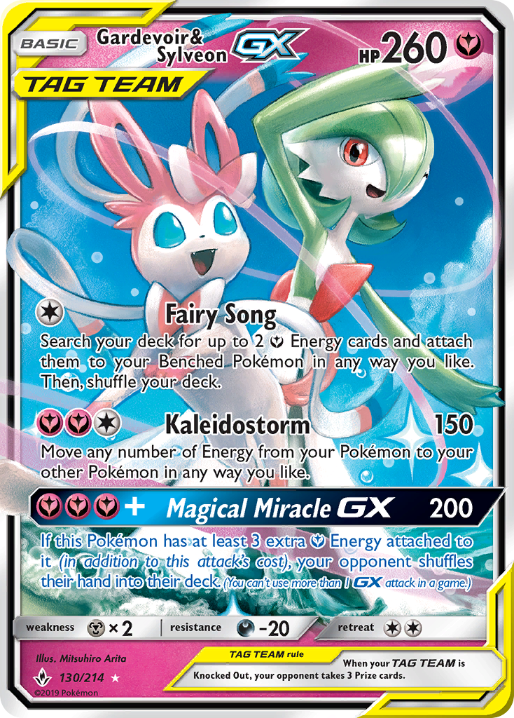 Gardevoir & Sylveon GX (130/214) [Sun & Moon: Unbroken Bonds] | Devastation Store