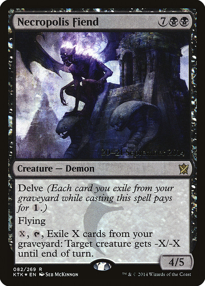 Necropolis Fiend  [Khans of Tarkir Prerelease Promos] - Devastation Store | Devastation Store