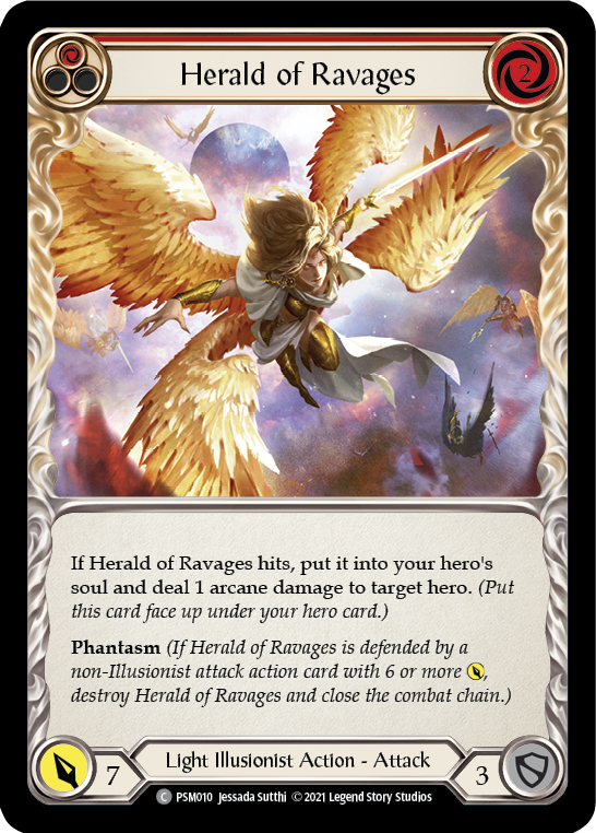 Herald of Ravages (Red) [PSM010] (Monarch Prism Blitz Deck) | Devastation Store